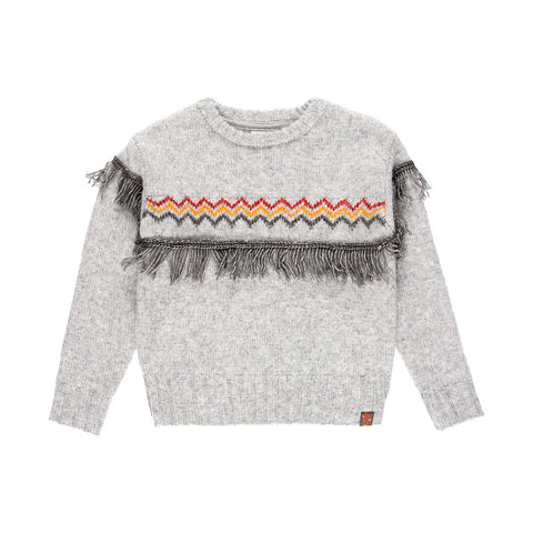 Strickpulli mit Fransen für Mädchen