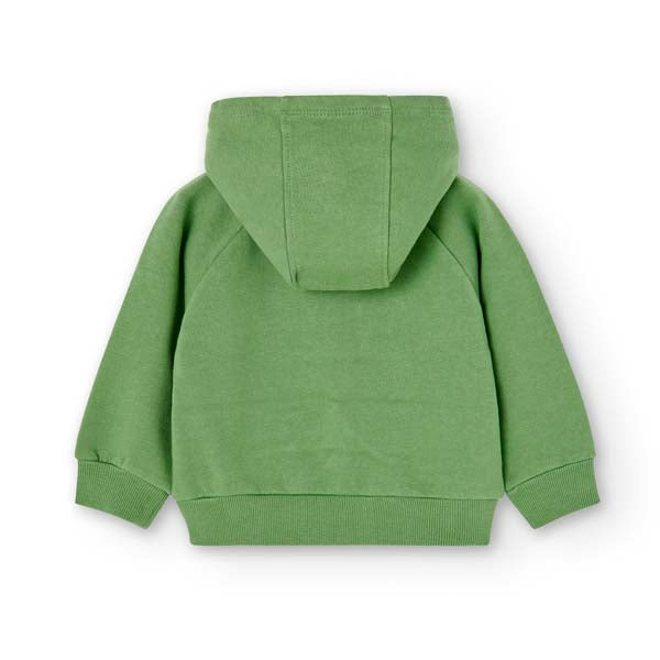 
Hooded sweatshirt from the Boboli Girls' Clothing Line, with snap buttons on the front and multi...