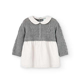 Kombiniertes Strickkleid für Babys