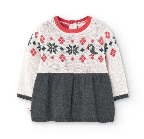 Vestito in maglia - BOBOLI - Sesso: Bambina - Colore: uni - Stagione: Autunno-Inverno