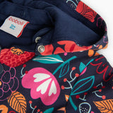 Gefütterte Blumenjacke für Mädchen