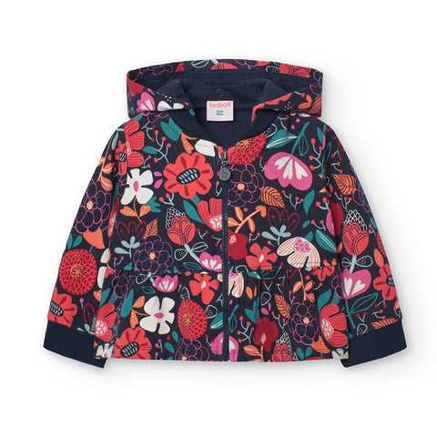 Gefütterte Blumenjacke für Mädchen