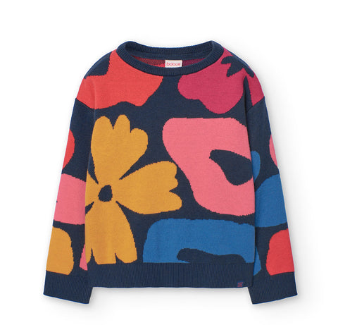 Pullover Strickware Blumen für Mädchen