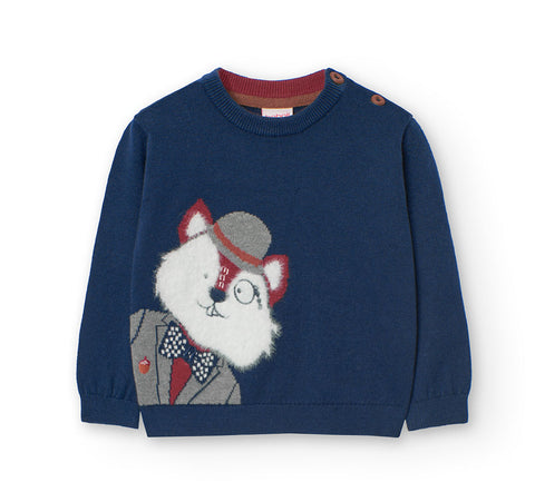 Knitted sweater for baby