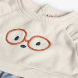 Vestito di felpa combinato - BOBOLI - Sesso: Bambina - Colore: Panna - Stagione: Autunno-Inverno