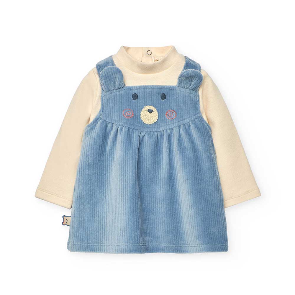 Composizione: Strampler: 95% Baumwolle 5% Elasthan Kleid: 59% Baumwolle 39% Polyester 2% Elasthan...