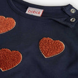 Maglietta jersey - BOBOLI - Sesso: Bambina - Colore: Grigio - Stagione: Autunno-Inverno