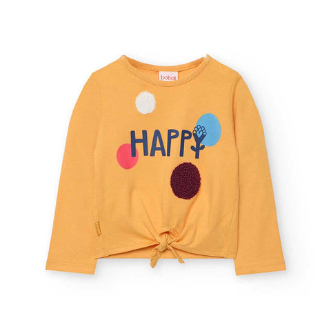 Maglietta jersey - BOBOLI - Sesso: Bambina - Colore: Giallo - Stagione: Autunno-Inverno