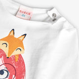 Maglietta jersey basic - BOBOLI - Sesso: Bambina - Colore: Panna - Stagione: Autunno-Inverno