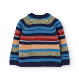 Striped knit sweater for baby