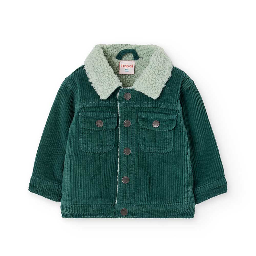 SAMTJACKE MIT KRAGEN IN