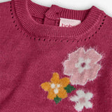 STRICKKLEID MIT BLUMEN