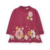STRICKKLEID MIT BLUMEN