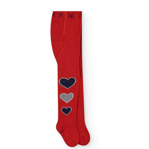 Calzamaglia cuori - BOBOLI - Sesso: Bambina - Colore: Rosso - Stagione: Autunno-Inverno