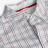 Camicia popelin quadri - BOBOLI - Colore: Bianco - Stagione: Autunno-Inverno