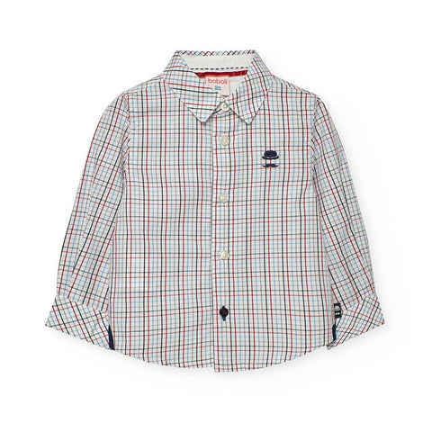 Camicia popelin quadri per neonati -BCI