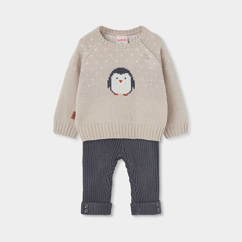 T-Shirt mit Pinguin und Hosen