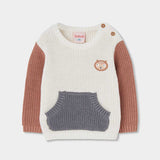 Pullover mit farbigen Ärmeln