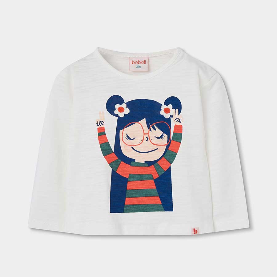 Scopri la maglietta manica lunga perfetta per le tue piccole esploratrici. Con un design dolce e ...