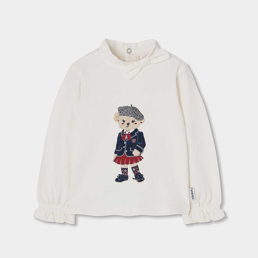 Entdecke den langärmligen Strickpullover mit süßem und raffiniertem Design, perfekt für die kühle...