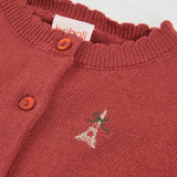CARDIGAN CORTO INTARSIATO