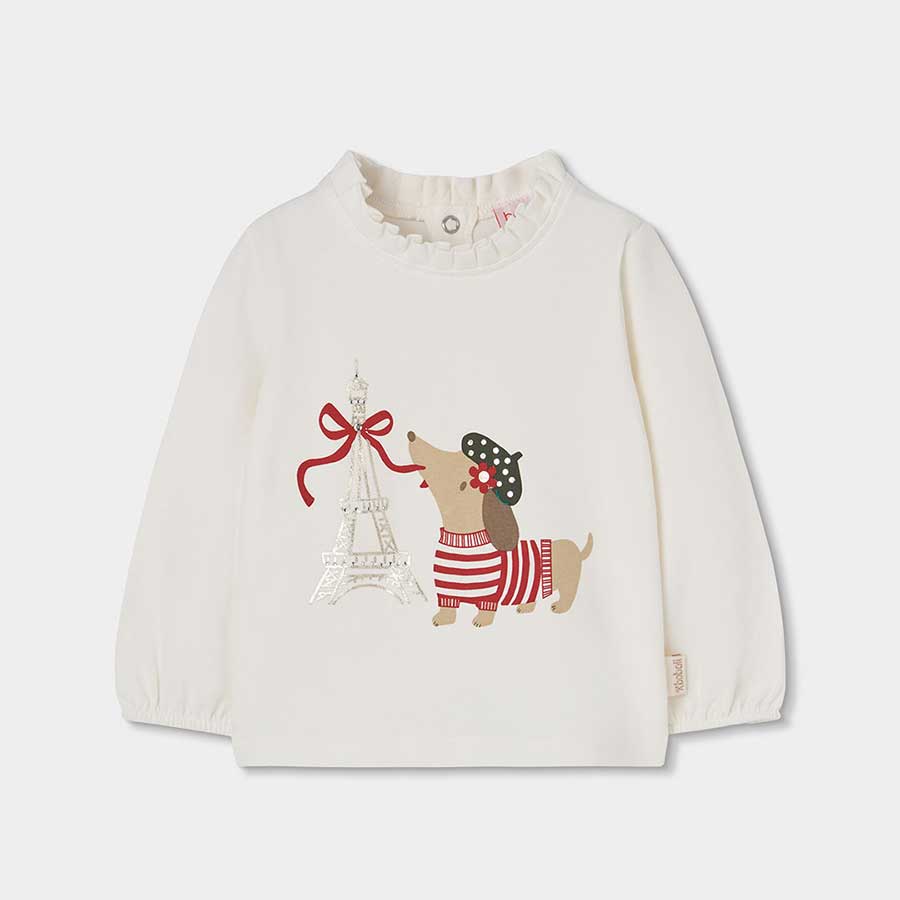 Accogli l'autunno e l'inverno con questa maglietta a manica lunga dal design dolce e giocoso. Per...