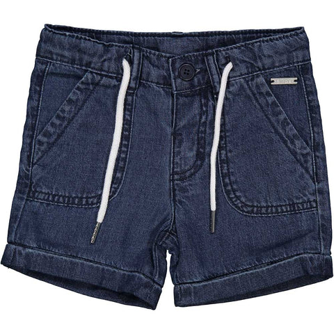 JEANS-EFFEKT-STOFF BERMUDA-SHORTS