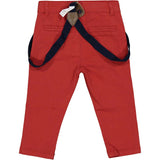 PANTALONE DRILL STRETCH C/BRETELLE - BIRBA - Colore: Rosso - Stagione: Primavera-Estate