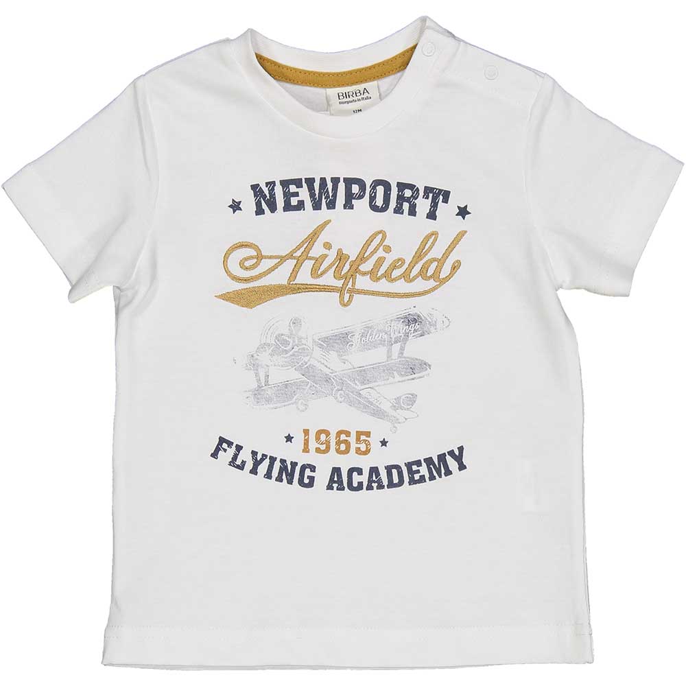 T-Shirt aus der Kinderbekleidungslinie Birba, mit erhabenem Stick vorne und farbigem Druck.
Zusam...