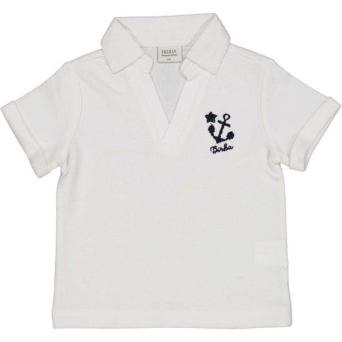 POLO M/C JERSEY OPERATO - BIRBA - Colore: Bianco - Stagione: Primavera-Estate