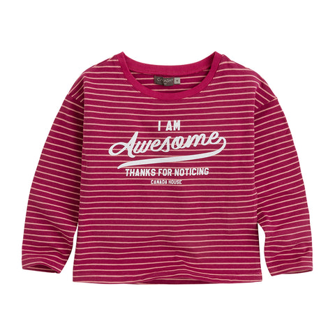 CAMISETA MANGA LARGA RAY - CANADA HOUSE - Sesso: Bambina - Colore: Fucsia - Stagione: Autunno-Inverno