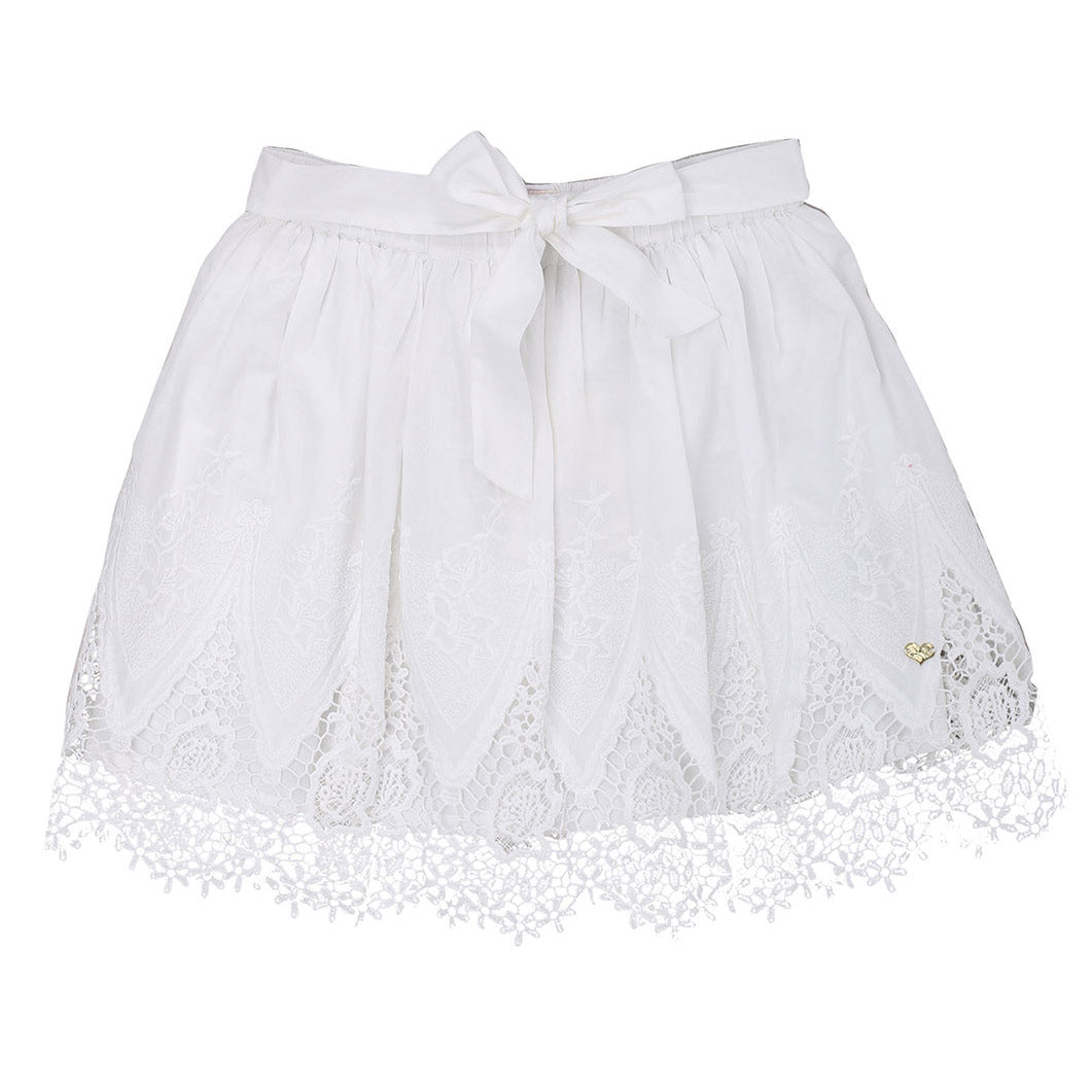 
  Gonna elegante della linea abbigliamento bambina Fracomina Mini, con pizzo sul fondo
  e cintu...