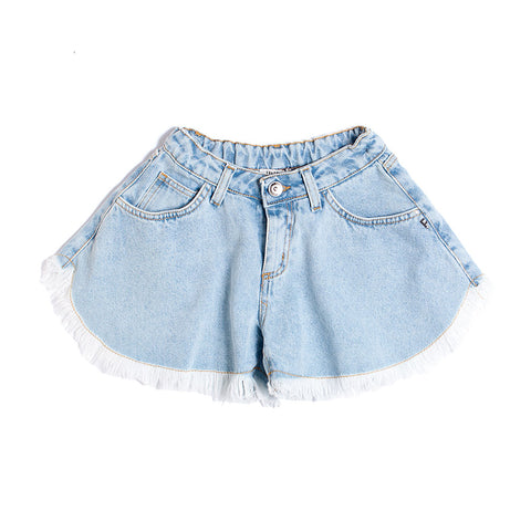 BUTTERFLY SHORTS LIGHTBLUE - FRACOMINA - Sesso: Bambina - Colore: Azzurro - Stagione: Primavera-Estate