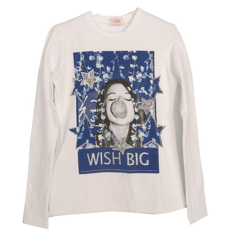 T-SHIRT WHITE - FRACOMINA - Sesso: Bambina - Colore: Bianco - Stagione: Autunno-Inverno