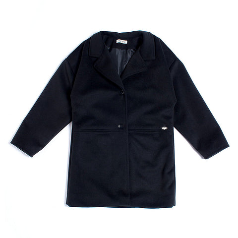 COAT BLACK - FRACOMINA - Sesso: Bambina - Colore: Nero - Stagione: Autunno-Inverno