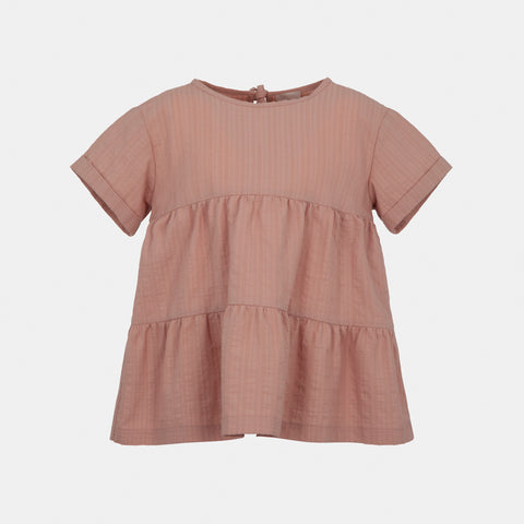 Camicia in cotone operato bimb - LALALU - Sesso: Bambina - Colore: Rosa - Stagione: Primavera-Estate