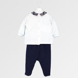 Completo in felpa neonato - LALALU - Sesso: Bimbo - Colore: Bianco - Stagione: Autunno-Inverno