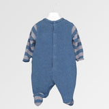 Tutina in maglia neonato - LALALU - Sesso: Bimbo - Colore: Azzurro - Stagione: Autunno-Inverno