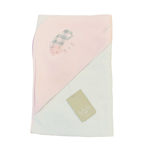 Accappatoio triangolo neonata - LALALU - Sesso: Bambina - Colore: Rosa - Stagione: Autunno-Inverno