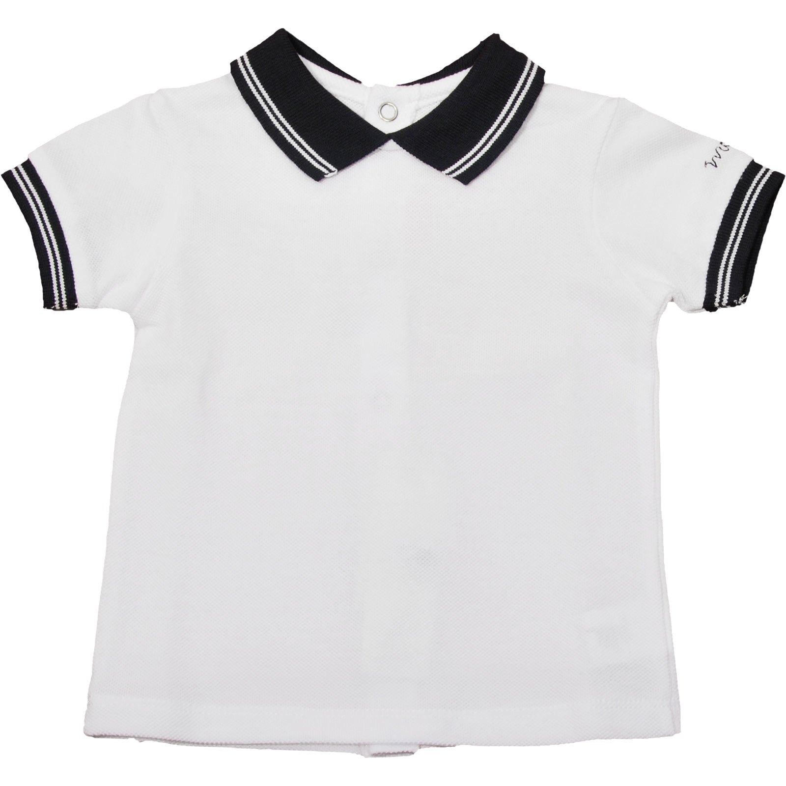 
  Kurzarm-Poloshirt aus der Mirtillo-Kinderkleidungslinie in Baumwollpikee, Knopf auf der Rückse...