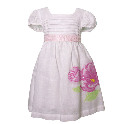 ABITO LINO - MIRTILLO - Sesso: Bambina - Colore: Bianco - Stagione: Primavera-Estate