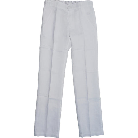 PANTALONE LINO - MIRTILLO - Colore: Bianco - Stagione: Primavera-Estate