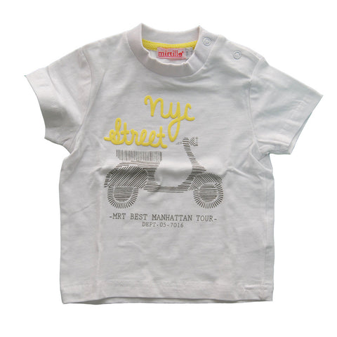 T-SHIRT MANICA CORTA - MIRTILLO - Colore: Bianco - Stagione: Primavera-Estate