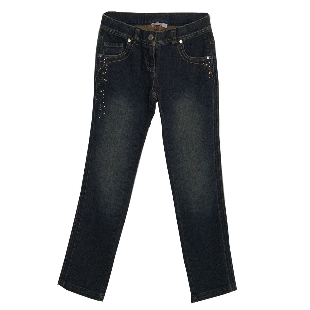 
  Jeans aus der Mirtillo Girl Clothing Line. Fünf-Taschen-Modell. Schatten
  und Strasssteine, u...
