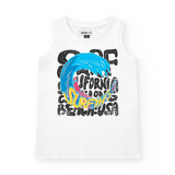 TANK TOP OLA SURF AND FUN - NATH KIDS - Colore: Bianco - Stagione: Primavera-Estate