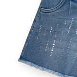 DENIM SHORT JAZ STRAWBERRY SORBET - NATH KIDS - Sesso: Bambina - Colore: Blu - Stagione: Primavera-Estate