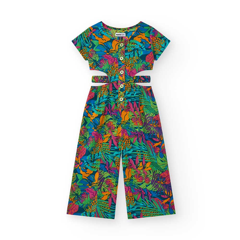 Jumpsuit mit langer Hose aus der Bekleidungslinie Nath Kids, mit breitem Schultermuster und Löche...
