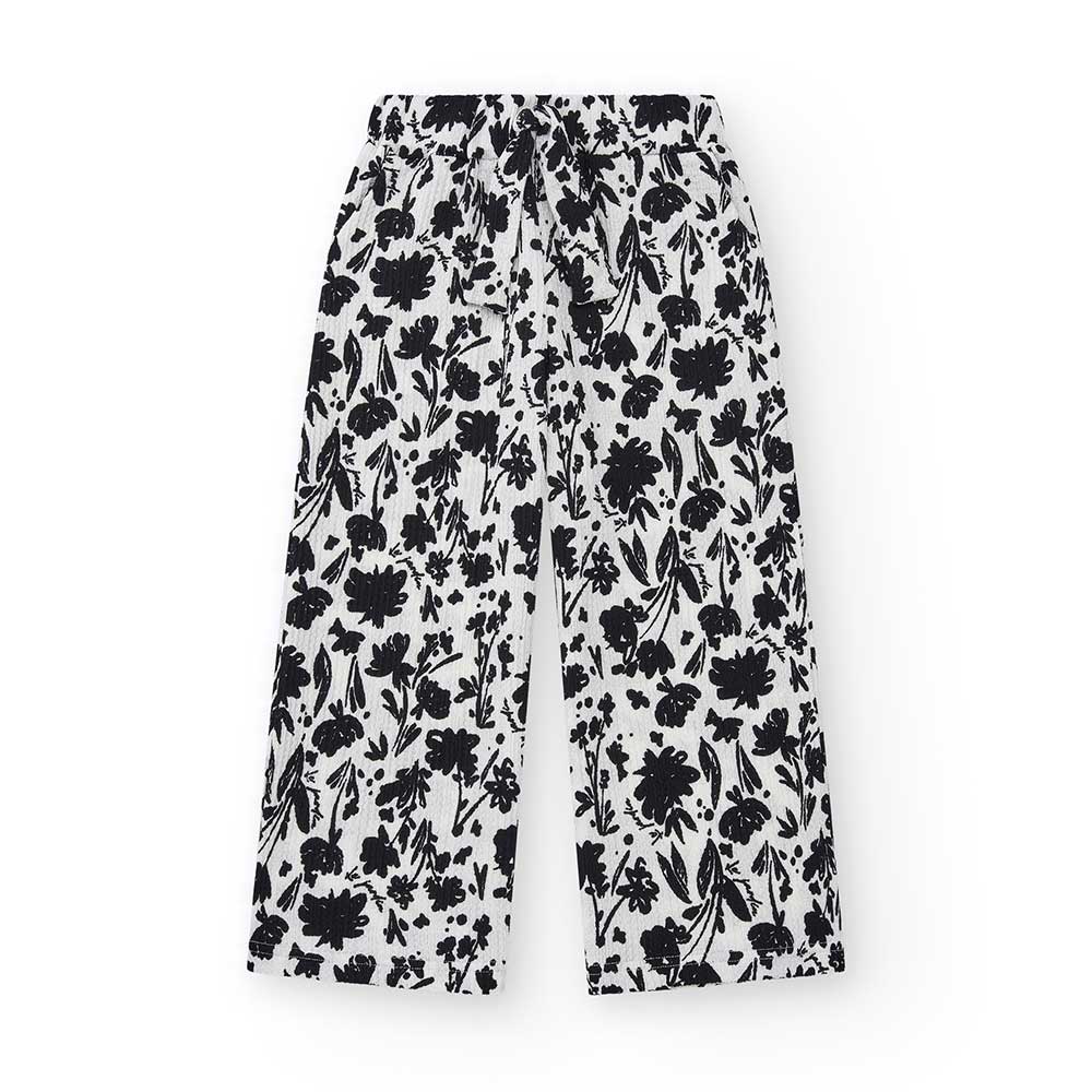 Wide pants from the Nath Kids Girls' Clothing Line, made of crepe fabric with a pattern of small ...