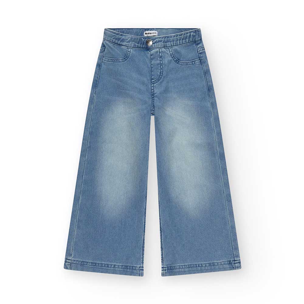 Pantalone jeans della Linea Abbigliamento Bambina Nath Kids, a zampa con misura regolabile in vit...