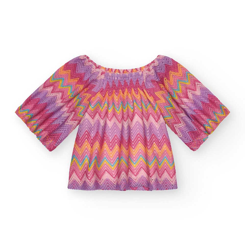 T-Shirt aus der Bekleidungslinie Nath Kids mit einem weiten und kurzen Modell. Weiche Träger und ...